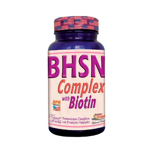 B.H.S.N. BIOTINA COMPLEX BODY HAIR SKIN NAILS X 50 SOFT * NATURAL FRESHLY