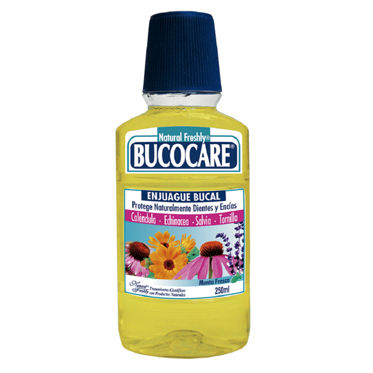 BUCOCARE ENJUAGUE BUCAL CALÉNDULA Y MENTHOLYPTUS X 250 ML* NATURAL FRESHLY