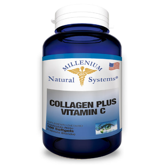COLLAGEN PLUS + VITAMIN C 1480 MG * MILLENIUM NATURAL SYSTEMS