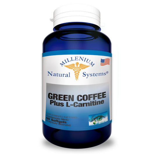 GREEN COFFEE PLUS +  L-CARNITINE  60 SG * MILLENIUM NATURAL SYSTEMS