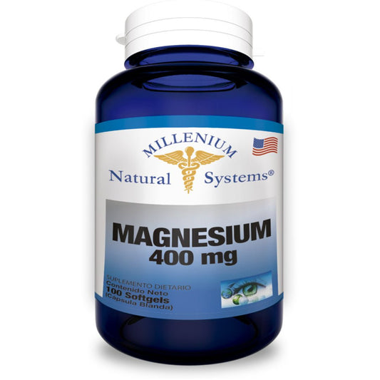 MAGNESIO 400 MG X 100 SOFTGELS * MILLENIUM NATURAL SYSTEMS