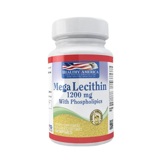 MEGA LECITHIN 1200 MG 100 SOFTGELS * HEALTHY AMERICA