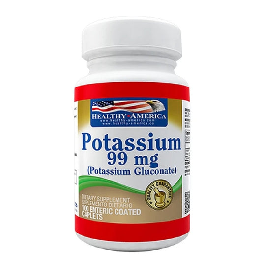 GLUCONATO POTASSIUM (POTASIO) 99 MG X 100 TAB * HEALTHY AMERICA