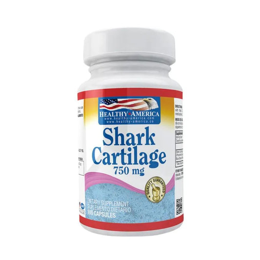 SHARK CARTILAGO (CARTILAGO DE TIBURON) 750 MG X 100 CAPS * HEALTHY AMERICA