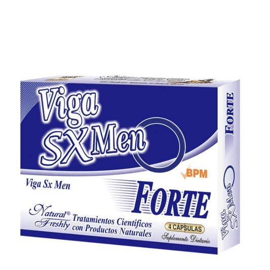 VIGA SEX MEN FORTE BLISTER X 4 CAPSULAS * NATURAL FRESHLY