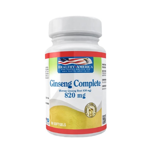 GINSENG COMPLETE 820MG X 60 SOFT * HEALTHY AMERICA
