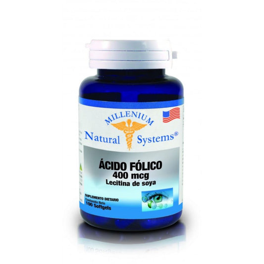 ACIDO FOLICO ( LECTINA DE SOYA )400 MCG X 100 SG * MILLENIUM NATURAL SYSTEMS