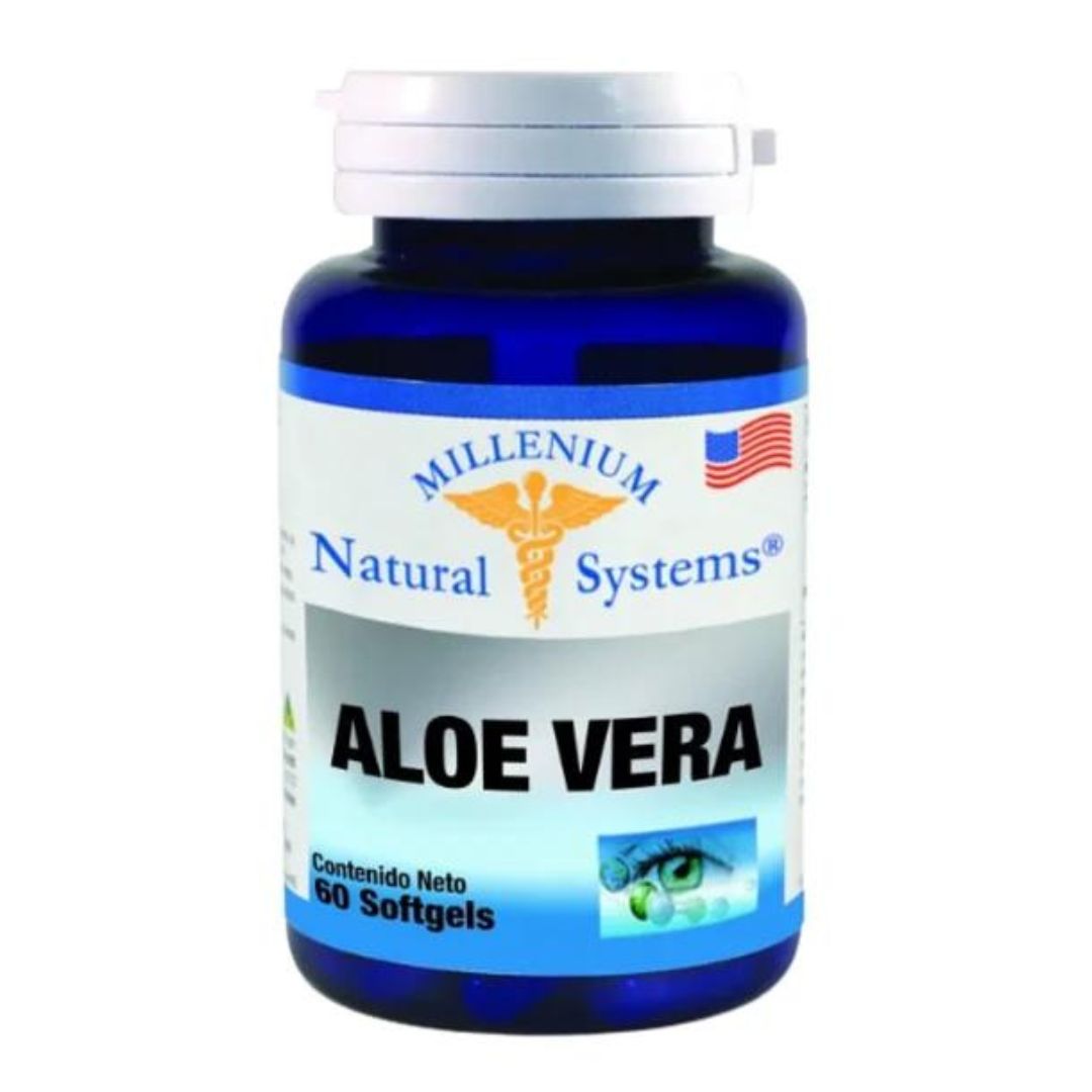 ALOE VERA 25 MG X 60 SOFTGELS * MILLENIUM NATURAL SYSTEMS