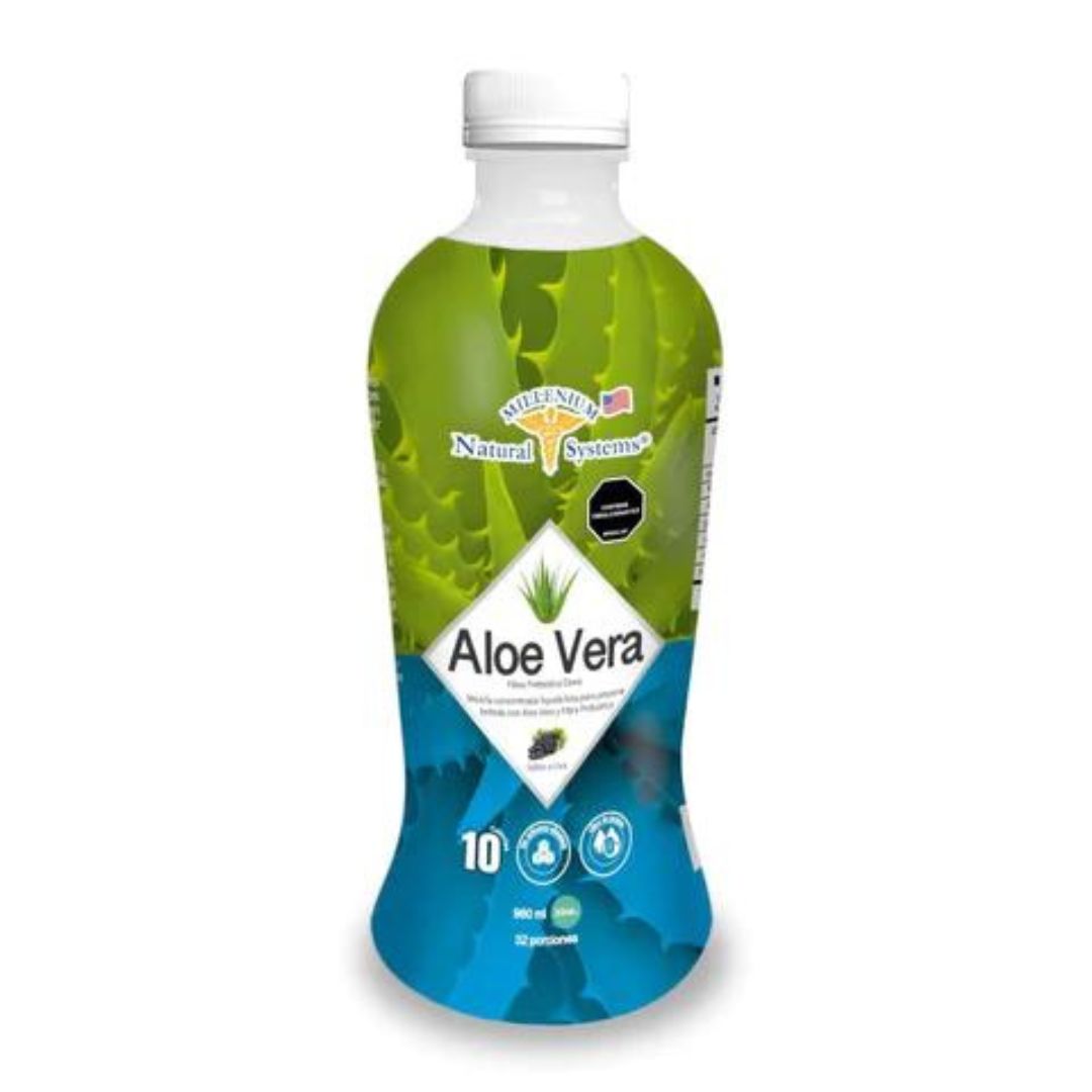 BEBIDA DE ALOE Y FIBRA PREBIOTICA 32 OZ * MILLENIUM NATURAL SYSTEMS