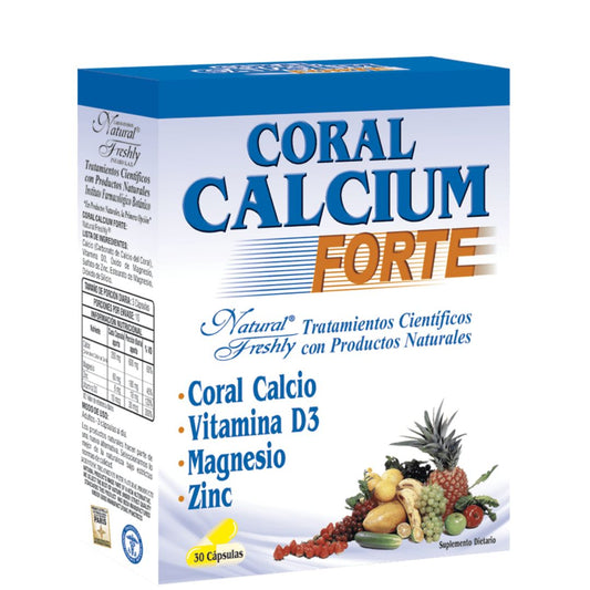CALCIO DE CORAL FORTE - VIT D3- MAGNESIO -ZINC BLISTER X 30 CAP * NATURAL FRESHLY