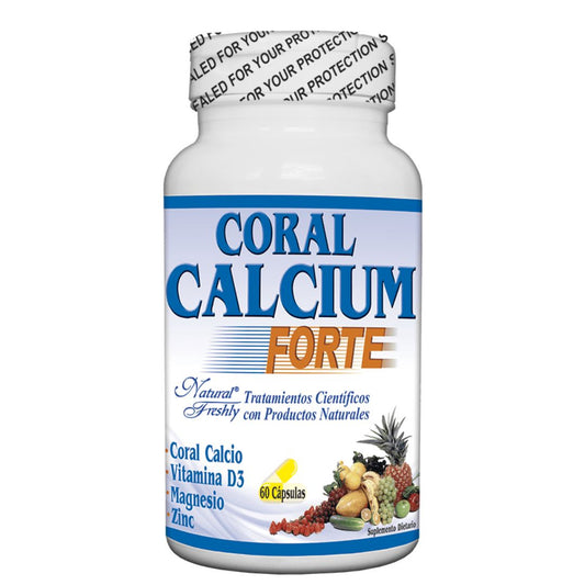 CALCIO DE CORAL FORTE VIT D3 MAGNESIO ZINC FCO X 60 CAP * NATURAL FRESHLY