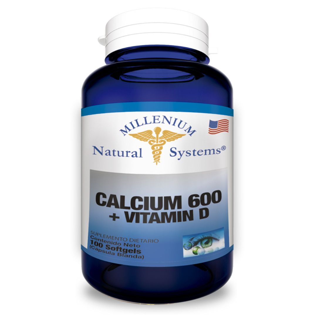CALCIUM 600+VITAMIN D  (CALCIO) * MILLENIUM NATURAL SYSTEMS