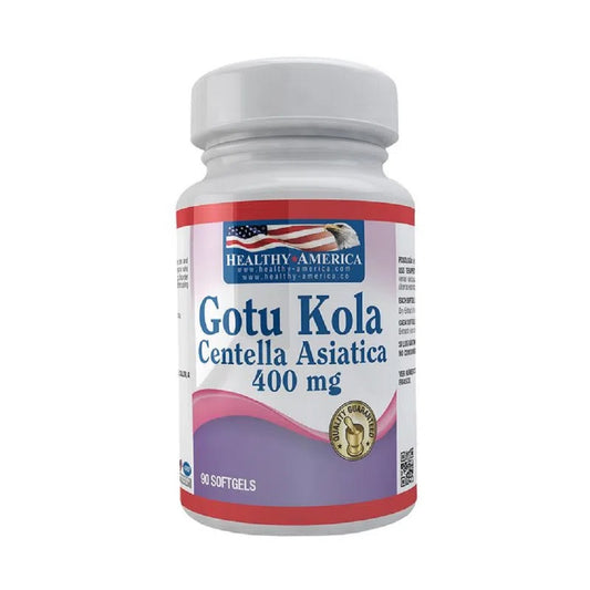 CENTELLA ASIATICA (GOTU KOLA) 400 MG X 90 SOFTGELS * HEALTHY AMERICA