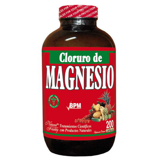 CLORURO DE MAGNESIO FAMILIAR- FCO x 200 CAPSULAS * NATURAL FRESHLY