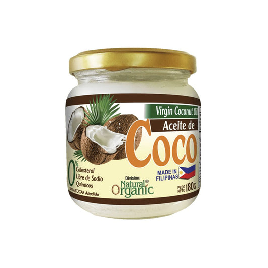 ACEITE DE COCO ORGÁNICO VIRGEN X 180 GR * NATURAL FRESHLY