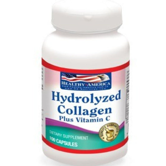 COLAGENO HIDROLIZADO 1500 MG X 100 CAP  PLUS VITAMINA C * HEALTHY AMERICA