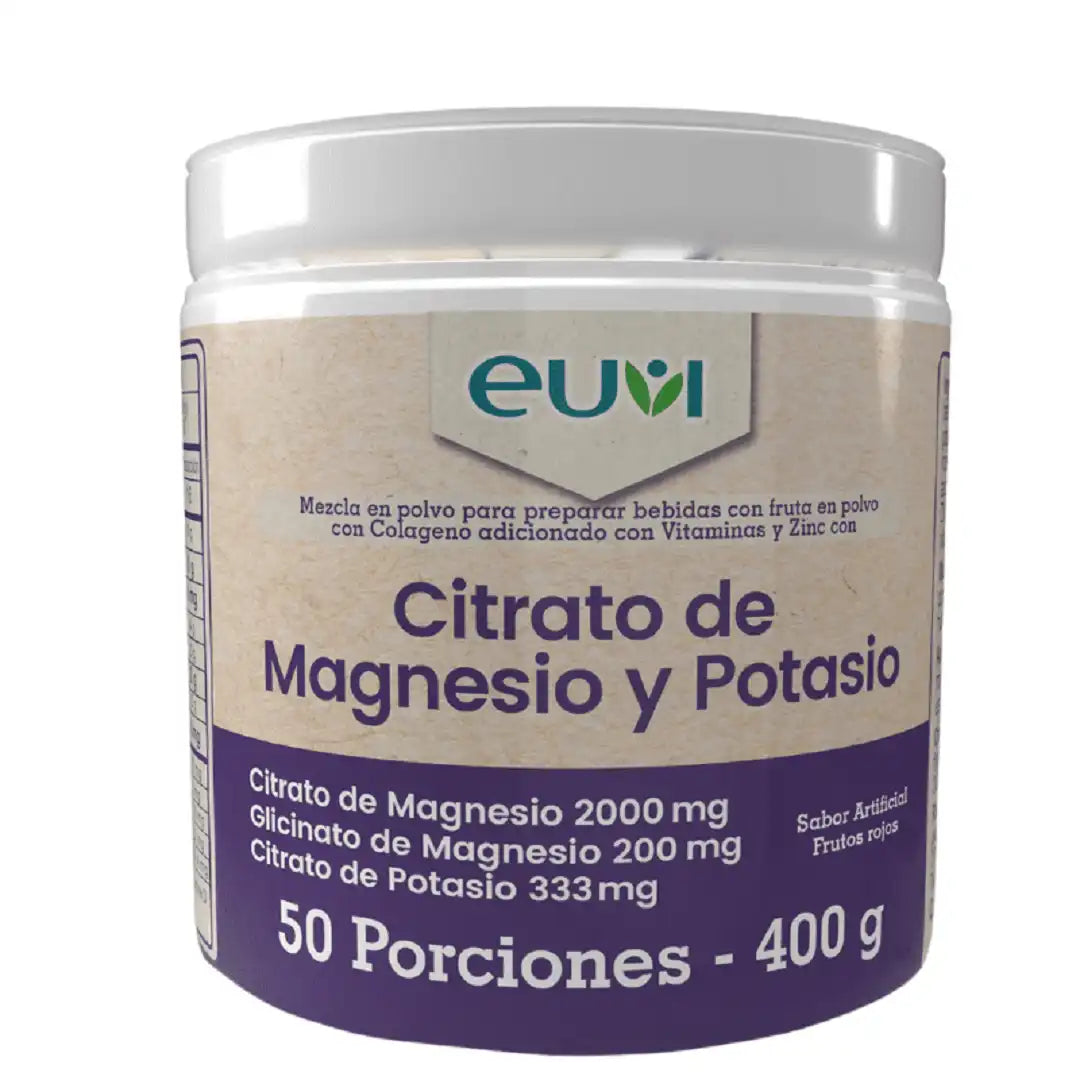 CITRATO DE MAGNESIO Y POTASIO EN POLVO CON GLICINATO X 400 GR * EUVI