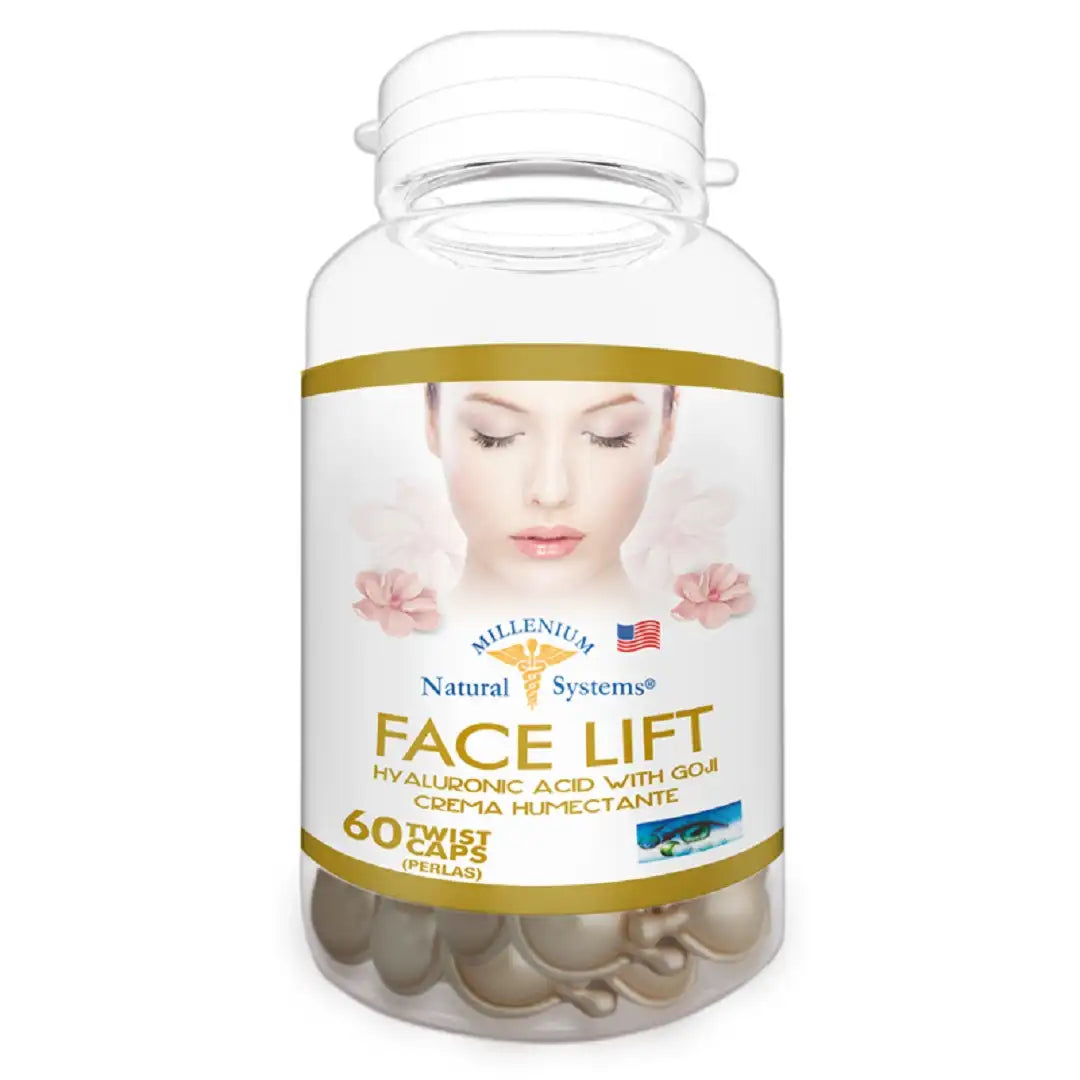 FACE LIFT HYALURONIC ACID X 60 TWIST CAPS * MILLENIUM NATURAL SYSTEMS