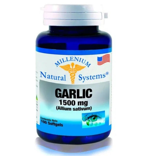 GARLIC (AJO) 1500 MG X 100 SG * MILLENIUM NATURAL SYSTEMS.