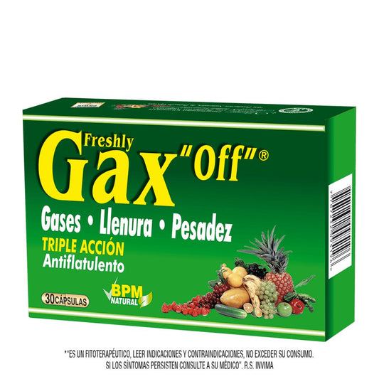 GAX OFF BLISTER X 30 CAPSULAS * NATURAL FRESHLY