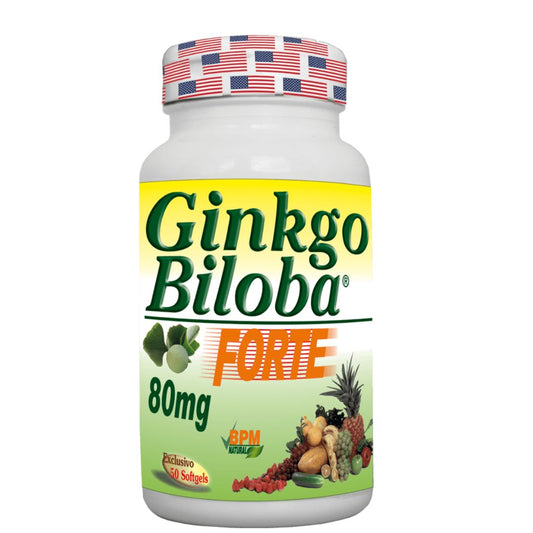 GINKGO BILOBA  FORTE 80 MG X 50 SOFTGELS * NATURAL FRESHLY