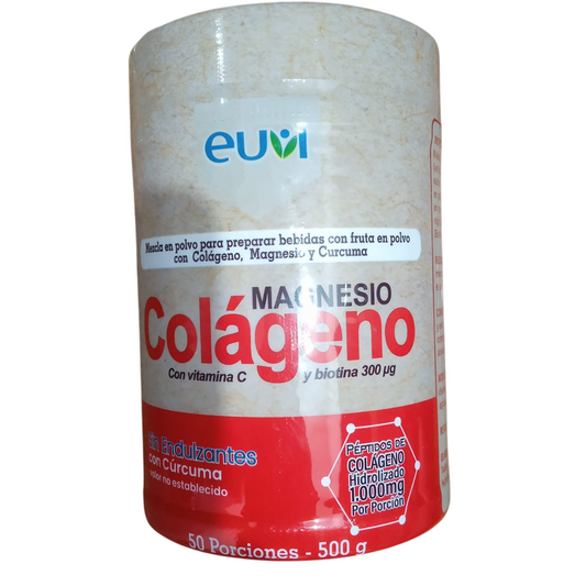 COLÁGENO MAGNESIO BIOTINA VITAMINA C POLVO X 500 GR * EUVI