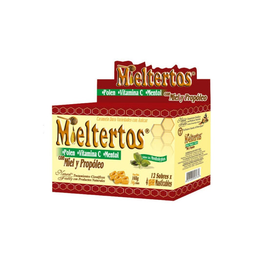 MIELTERTOS CAJA X 12 SOBRES  MASTICABLE * NATURAL FRESHLY