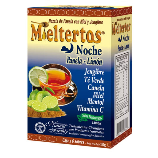 MIELTERTOS GRIPA NOCHE POLVO PANELA CAJA X 6 SOBRES * NATURAL FRESHLY