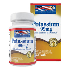 POTASSIUM 99MG CON VITAMINAS Y MINERALES X 60 SOFTGELS * HEALTHY AMERICA