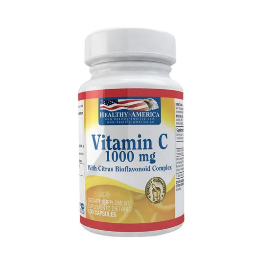 VITAMINA C 1000 MG PLUS BIOFLAVONOIDES X 100 CAPS * HEALTHY AMERICA