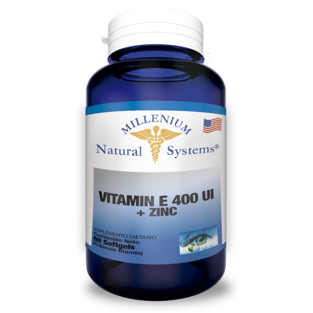 VITAMINA E 400 UI+ZINC X 60 SG * MILLENIUM NATURAL SYSTEMS