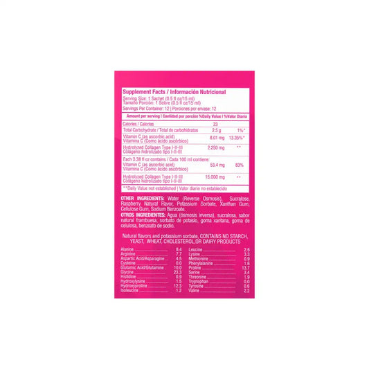 COLLAGENER PRO-COLLAGEN NUTRITION 15.000MG WITH VITAMIN C 12 LIQUID SACHETS * HEALTHY AMERICA