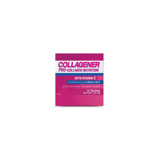 COLLAGENER PRO-COLLAGEN NUTRITION 15.000MG WITH VITAMIN C 12 LIQUID SACHETS * HEALTHY AMERICA