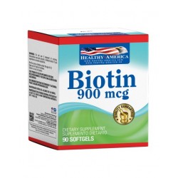 BIOTIN (BIOTINA) 900 MCG 90 TAB * HEALTHY AMERICA